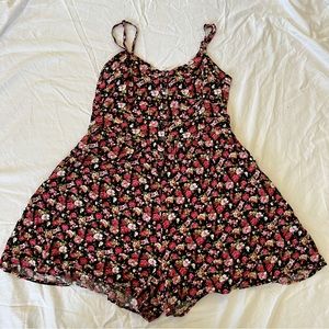 Express Floral Romper Button Up